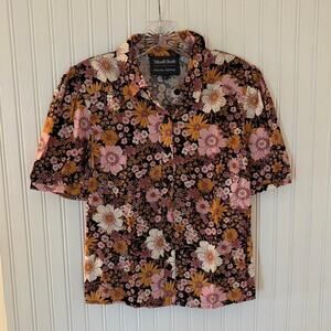 Modcloth Princess Highway Collaboration Floral Button-Up Collared Viscose Size 6